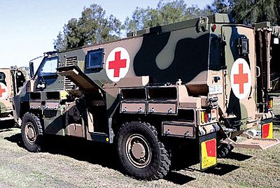 Trident Miniatures 87156 HO Scale Australian Army Vehicles - Metal & Resin Kit -- Bushmaster Ambulance