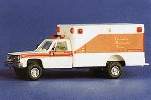 Trident Miniatures 90119 HO Scale Emergency -- Technical Response Team Unit with Chevrolet Pick-Up Cab