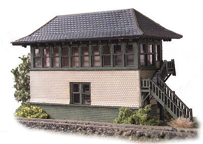 The N Scale Architect 10032 N Scale New York Central System/Boston & Albany Standard Wooden Tower -- Laser-Cut Wood Kit - 3-3/4 x 1-1/2 x 2" 9.5 x 3.8 x 5.1cm