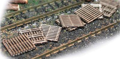 The N Scale Architect 20038 N Scale Wooden Pallets -- 2 Layers pkg(15)