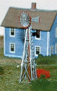 The N Scale Architect 30006 Z Scale Nansen Street Models - Division of N Scale Architect -- American Windmill (Etched Brass Kit) - 1-5/8 x 3/8" 4 x .9cm