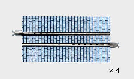 TomyTec 17943 N Scale Cobblestone Pavement Street Track S140-WT(S) - Fine Track -- 5-1/2"  140mm pkg(4)