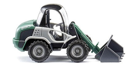 Wiking 65305 HO Scale Kramer 280 Wheel Loader - Assembled -- Green, Gray, Silver