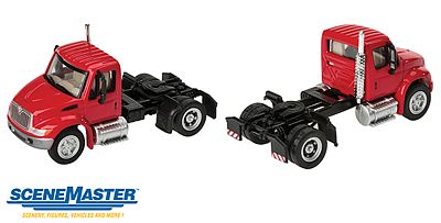 Walthers Scenemaster 11131 HO Scale International(R) 4300 Single-Axle Semi Tractor Only - Assembled -- Red