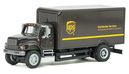 Walthers Scenemaster 11294 HO Scale International(R) 4900 Single-Axle Box Van - Assembled -- United Parcel Service (Modern Shield Logo; brown, yellow)