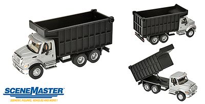 Walthers Scenemaster 11677 HO Scale International(R) 7600 Dual-Axle Coal Truck - Assembled -- Silver Cab, Black Box