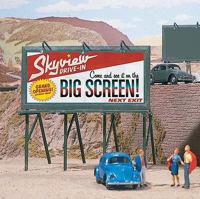 Walthers Scenemaster 4251 HO Scale Cruisin' Roadside Billboards -- Kit pkg(3)