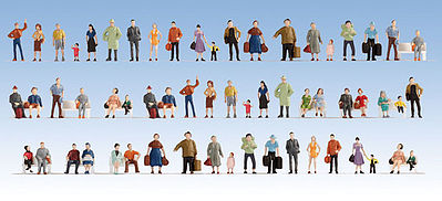 Walthers Scenemaster 6042 HO Scale Passengers on the Platform pkg(60)