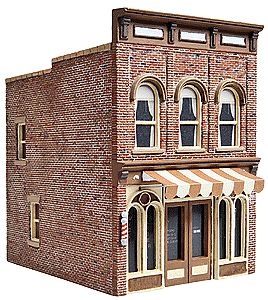 Walthers Cornerstone 3471 HO Scale Vic's Barber Shop -- Kit - 2-1/2 x 3-1/2 x 3-3/8" 6.4 x 8.9 x 8.6cm