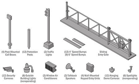 Walthers Cornerstone 4074 HO Scale Security Details -- Kit