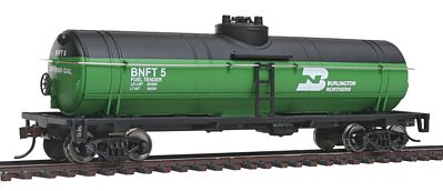 Walthers Trainline 1440 HO Scale Tank Car - Ready To Run -- Burlington Northern (Cascade Green, black, white)